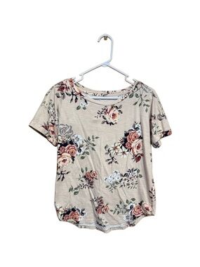 🌸 Maurices Floral Tee L Fits M Soft Stretch Boho Cottagecore Summer Top 🌸